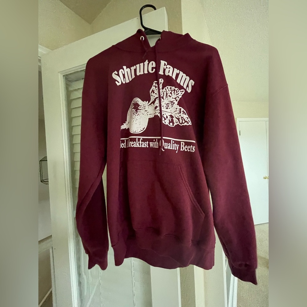 Schrute Farm’s‎ hoodie from The Office. Men size Medium - Picture 2 of 5